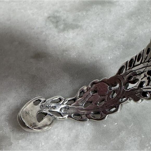 New Carolyn Pollack Sterling Silver Blue Lace Agate & Amethyst Cuff Bracelet - Picture 10 of 12